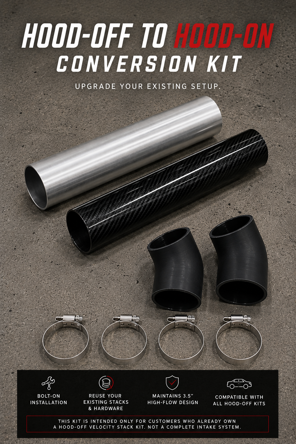 Hood On conversion kit